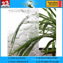 3-8mm klar Bienenstock gemustertes Glas mit AS / NZS2208: 1996